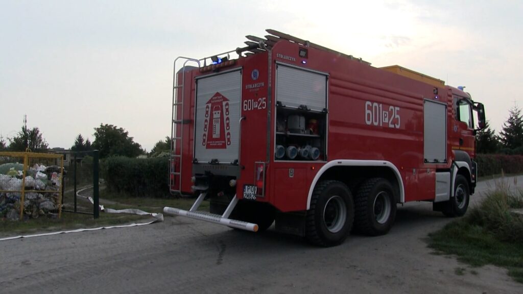 Pożar na działkach