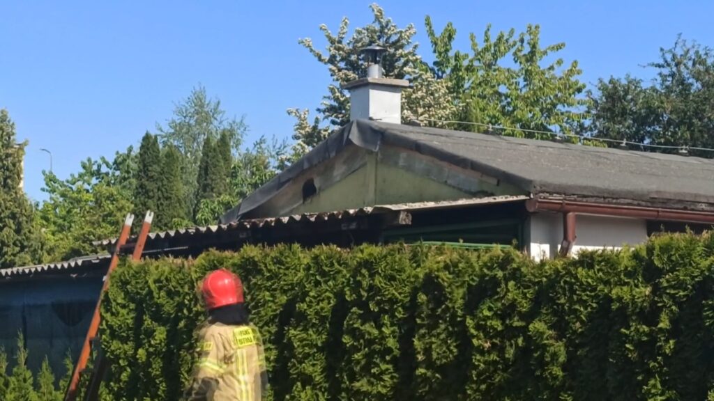 Pożar u działkowców