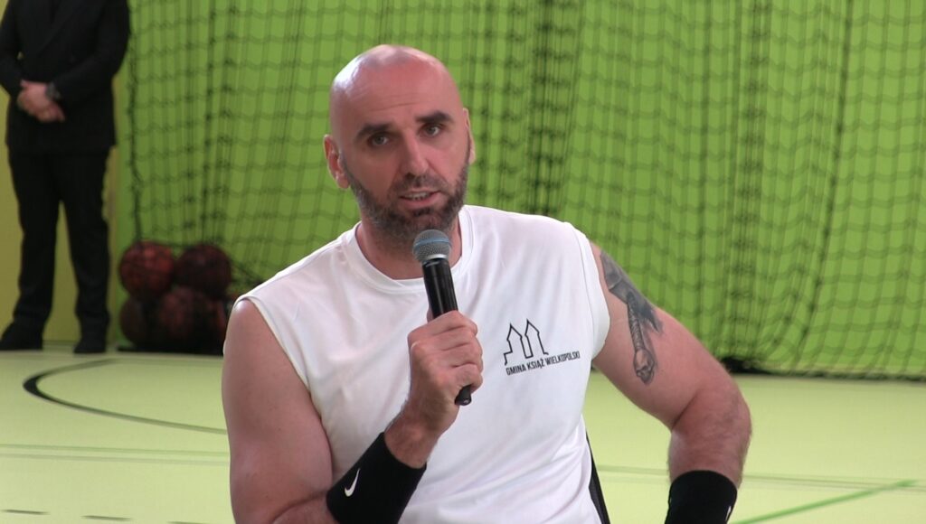 Marcin Gortat na otwarciu sali widowiskowo-sportowej