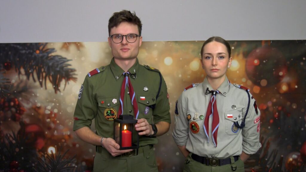 Betlejemski ogień i życzenia od harcerzy ZHP