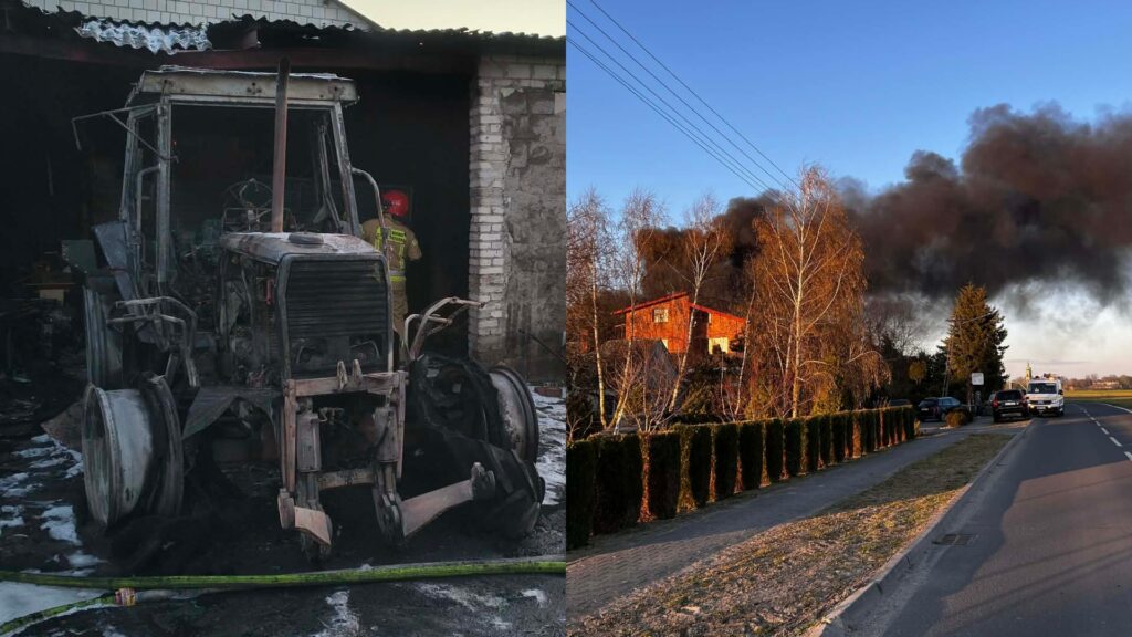 Gęsty dym nad Drzonkiem. Pożar w gospodarstwie
