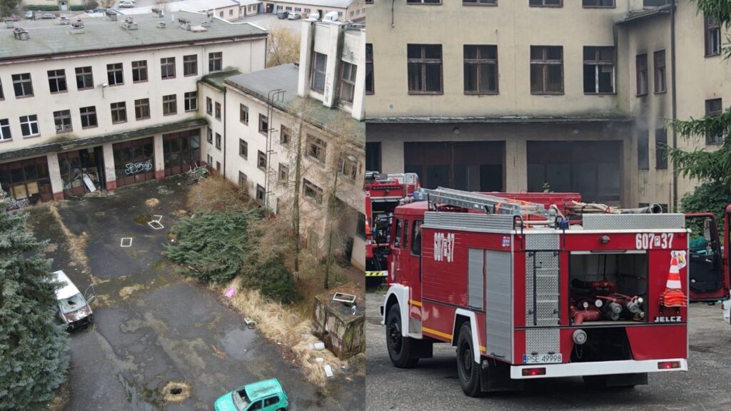 Pożar w starej strażnicy. Kilka zastępów na miejscu